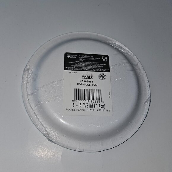 NEW 3 Pkgs Summer Paper Plates Lot Pineapple Popsicles Stars 4th July Picnic - Picture 3 of 11